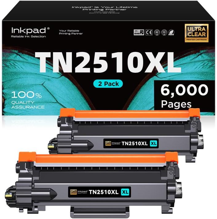 iNKPAD TN2510XL Black Toner Cartridge for Brother TN-2510 Series