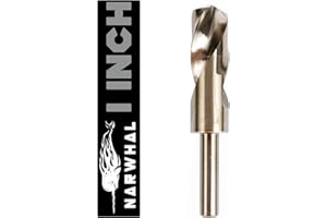 Narwhal 1 Inch Cobalt Drill Bits - 1 Pack - 6 Inch Length - M35 Cobalt Drill Bits with Storage Case - Perfect for Metal, Stai