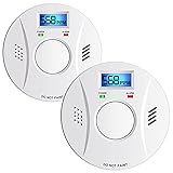 2 Pack Smoke Detector and Carbon Monoxide Detector