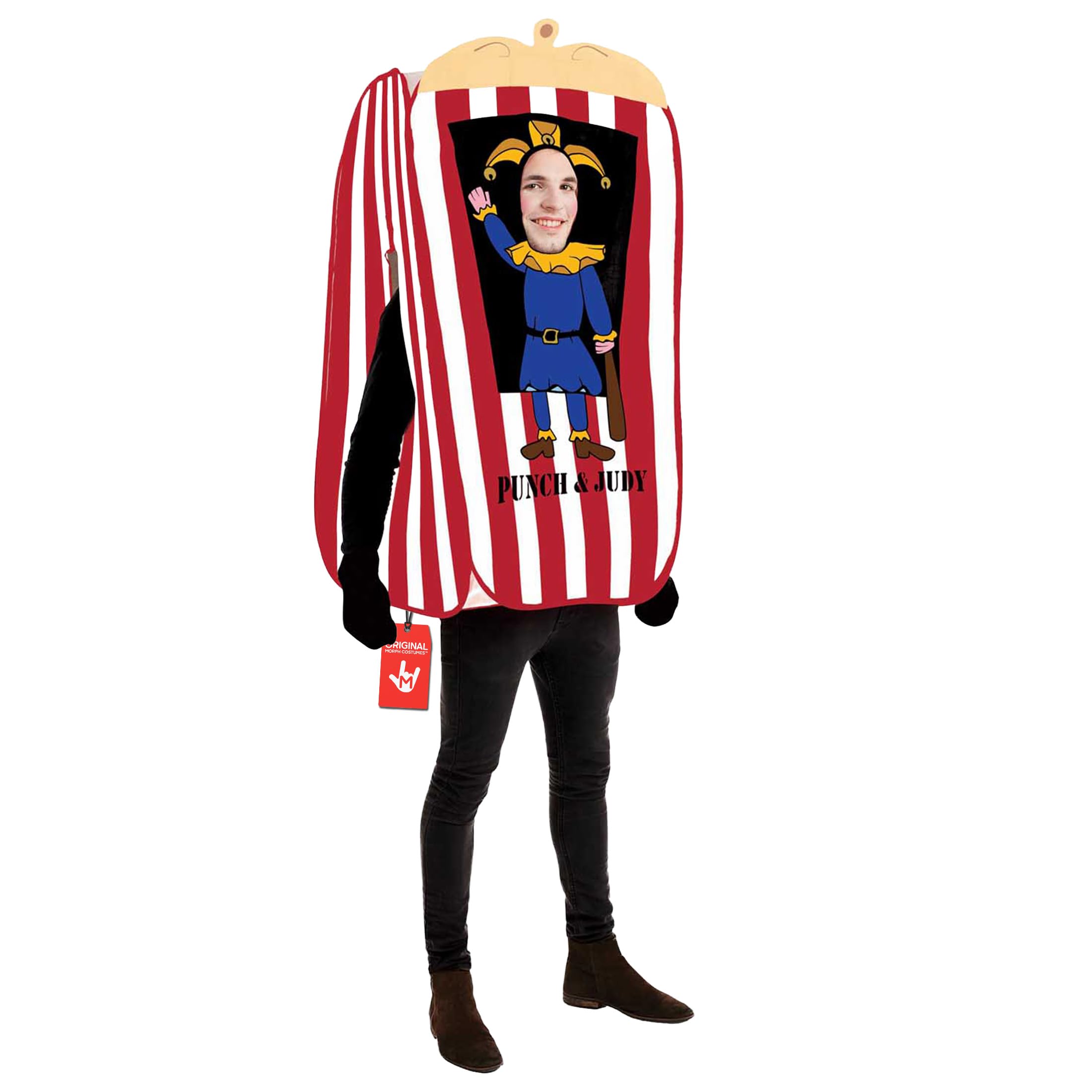 Fun Shack Adults Punch & Judy Costume Mens & Womens Carnival Booth Novelty Pop Up Outfit One Size