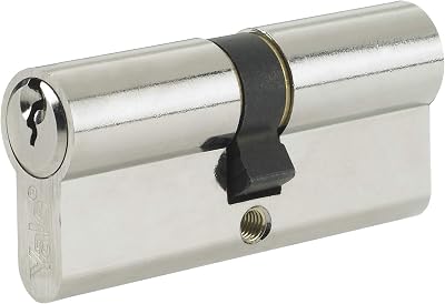 Yale Euro Double Cylinder 70mm 6 Pin Nickel Finish 3 Keys Standard Security