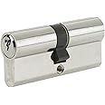 Yale Euro Double Cylinder, 3 Keys Supplied, Standard Security, Boxed, Suitable for All Door Types, Nickel Finish, 30:10:30 (70 mm)