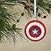 Hallmark Marvel Captain America Shield Blown Glass Christmas Ornament