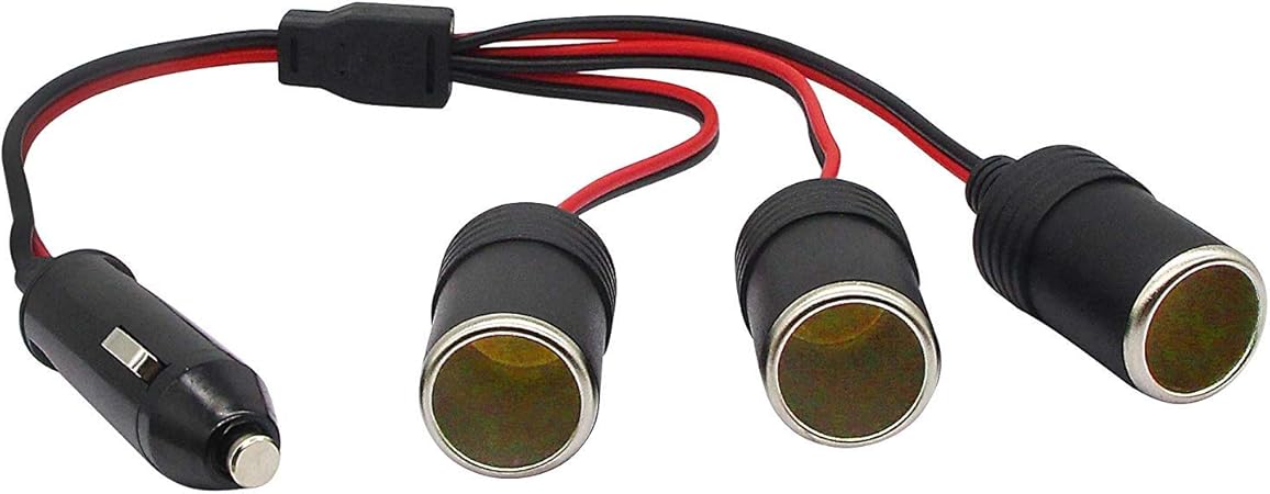 Amazon Keepjoy 車のシガーライター シガーソケット 12v 24v対応 3連 Dc電源 延長ケーブル シガーアダプター 1 3雌 ソケット 3ウェイシガレットライタースプリッター ソケット分配器 車 バイク