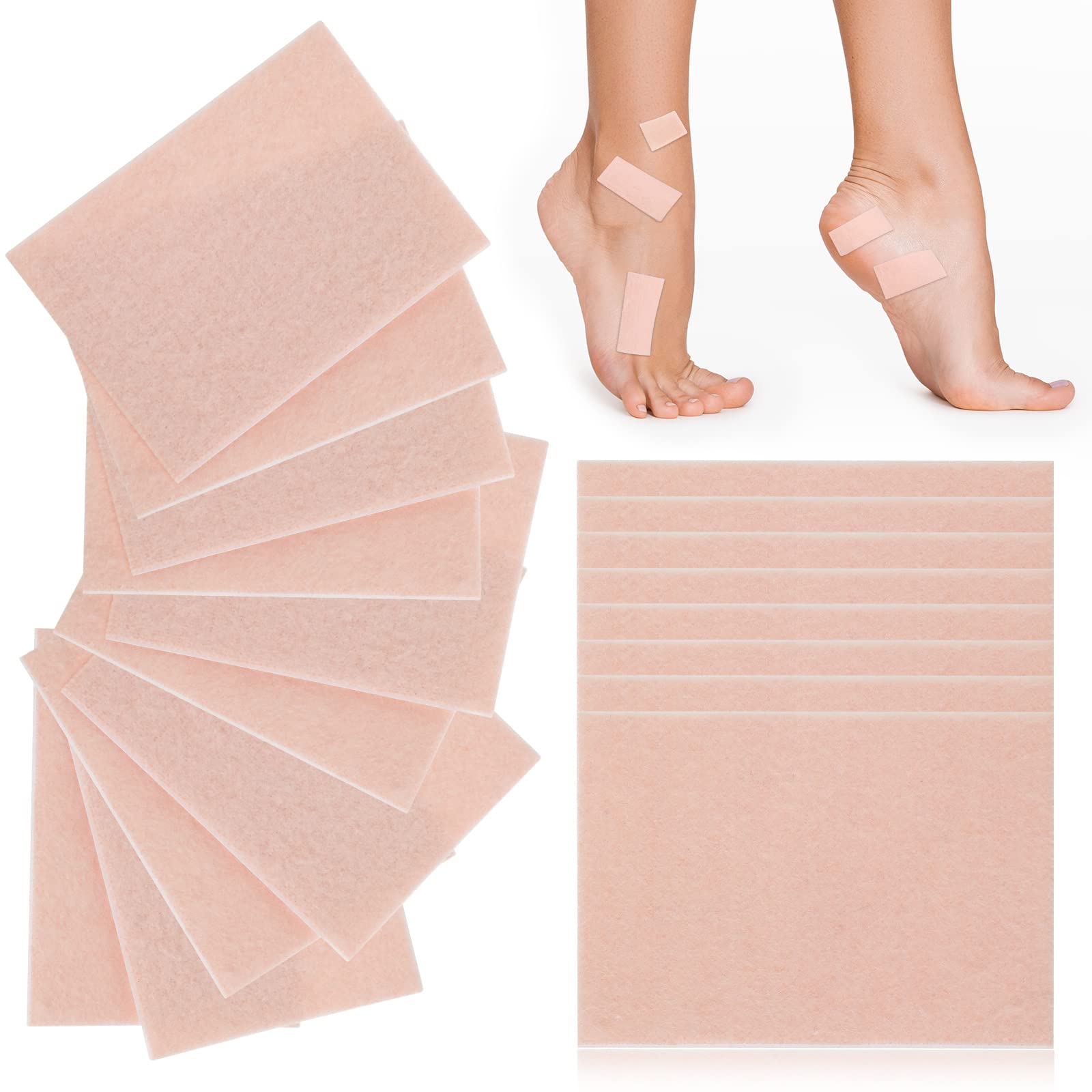 Photo 1 of Boyiee 35 Sheets Moleskin for Blisters Adhesive Pads for Feet Moleskin Padding Blister Prevention Tape for Men Women Shoes Boots Hiking Reduce Friction Pain(Lint,Light Brown)
