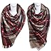 vesfashion 2pcs Scarf Plaid&Tartan Infinity Scarf for Women Classic Large Blanket Scarf Stylish Gorgeous Wrap Shawl Soft Shawl