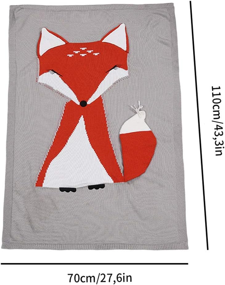 Eozy Couverture De Lit Avec Dessin Anime Renard Mignon Bebe Naissance Couverture Tricote Nouveau Nes Tout Petits Literie Enfants Photographie Gris Taille Unique Bebe Puericulture La Chambre De Bebe
