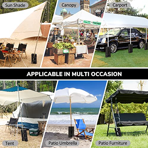 Coindivi Sand Bags for Canopy, Black Canopy Weights Set of 4, Pop up