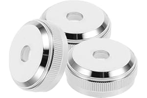 Unomor 3Pcs Silver Copper Trumpet Bottom Valve Screws Piston Caps Repair Kit Brass Instrument Accessories