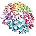 100 PCs Butterfly Wall Decor 3D Butterfly Wall Stickers Decals Decorations for Nursery Classroom Offices Kids Girl Boy Baby Bedroom Bathroom Living Room Magnets and Glue Sticker Set