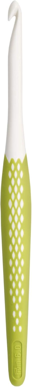 Prym, limonengrün 218488 Woll-Häkelnadel Ergonomics, 17 cm, 6,00 mm, Kunststoff, 6,0 mm