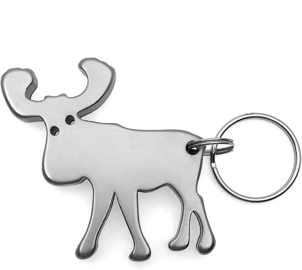 Elk Bottle Opener Key Ring,Aluminium Alloy,Random Color