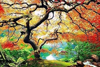 PICMA Wandbild XXL Wohnzimmer Leinwand nachtleuchtend I moderne Wanddeko Leinwandbild Baum Kunstdruck im dunkeln leuchtend I 