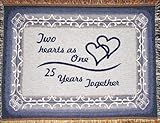 25 Years Together Woven Cotton Sofa Throw Blanket - 25th Anniversary Gift - Made in USA