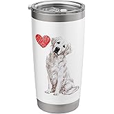 Love White English Cream Golden Retriever Mom Dog Puppy Stainless Steel Insulated Tumbler