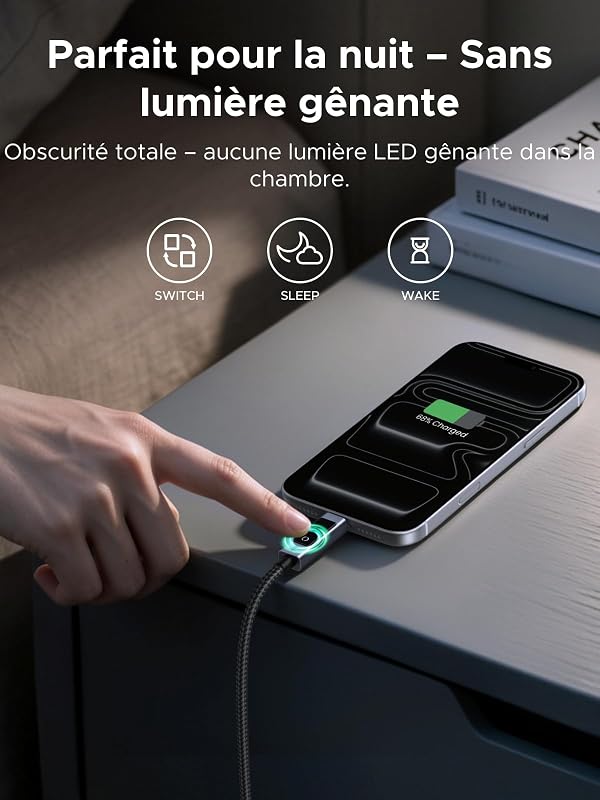 Nexode Câble USB C 240W avec Écran LCD 48V 5A PD 3.1 (2M)