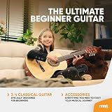 MAX SoloArt Junior 3/4 Starter Acoustic Guitar Kit Natural Wood for Kids view 3