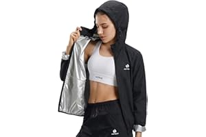HOTSUIT Sauna Suit Women Machine Washable Sweat Sauna Jacket Pants Anti Rip Sweat Suits for Gym Workout
