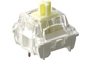 KEYCHRON Gateron Jupiter Switch Set – 110PCS Banana Tactile Mechanical Switches, 59gf, 3.4mm Travel, Gentle Sound, Pre-Lubed, Two-Stage Spring, 5-Pin, SMD-LED Compatible, for Gaming & Office Keyboards