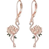 925 Sterling Silver Owl/Bee/Dragonfly/Flamingo/Butterfly/Dragon/Bat/Hummingbird/Fox/Penguin/Ladybug/Mermaid/Cat Earrings Dangle Drop Animal Earrings Jewelry Gifts for Women