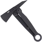 CRKT Provoke X Outdoor Folding Axe with Kinematic, Black, 4141KX | 1.84" Axe Blade, SUJ2 Steel with Corrosion Resistance, Kinematic&trade; Deployment, Deadbolt Lock