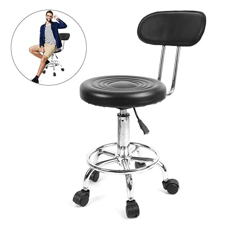 Hocker, Rollhocker Arbeitshocker Hocker Drehhocker Kosmetikhocker Praxishocker höhenverstellbar mit Rollen, Einstellbar Salon