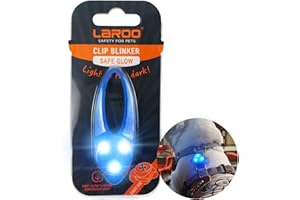 LaRoo Dog Lights for Night Walking,Led Dog Collar Lights for Nighttime Clip On Light up Dog Collar (Blue)