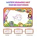Meland Large Aqua Magic Doodle Mat Water Doodle Mat 34.25 x 22.4 inch, Water Drawing Pad with 4 Water Pens and 8 Molds, Kids Educational Travel Toy Gift for Boys Girls Toddlers Age 2 3 4 5, 6 Colors