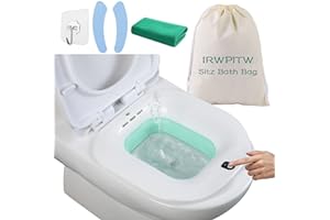 IRWPITW Sitz Bath, Electric Sitz Bath for Toilet Seat Hemorrhoids Postpartum Care Tub, Sits Bath Soak Pan for Women Men, Sitz Baths Salts Bowl, Hip Bath Basin, Foldable, Water Spray Style, Green