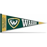Rico Industries NCAA Wayne State University Warriors 12" x 30" Felt Wall Décor Pennant - Great for Home/Bed Room/Man Cave Décor