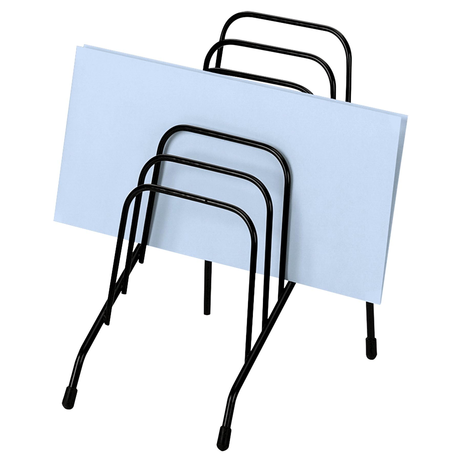 Photo 1 of Fellowes Step File Junior Wire Organizer Rack, 6 Sections, Black (72613)