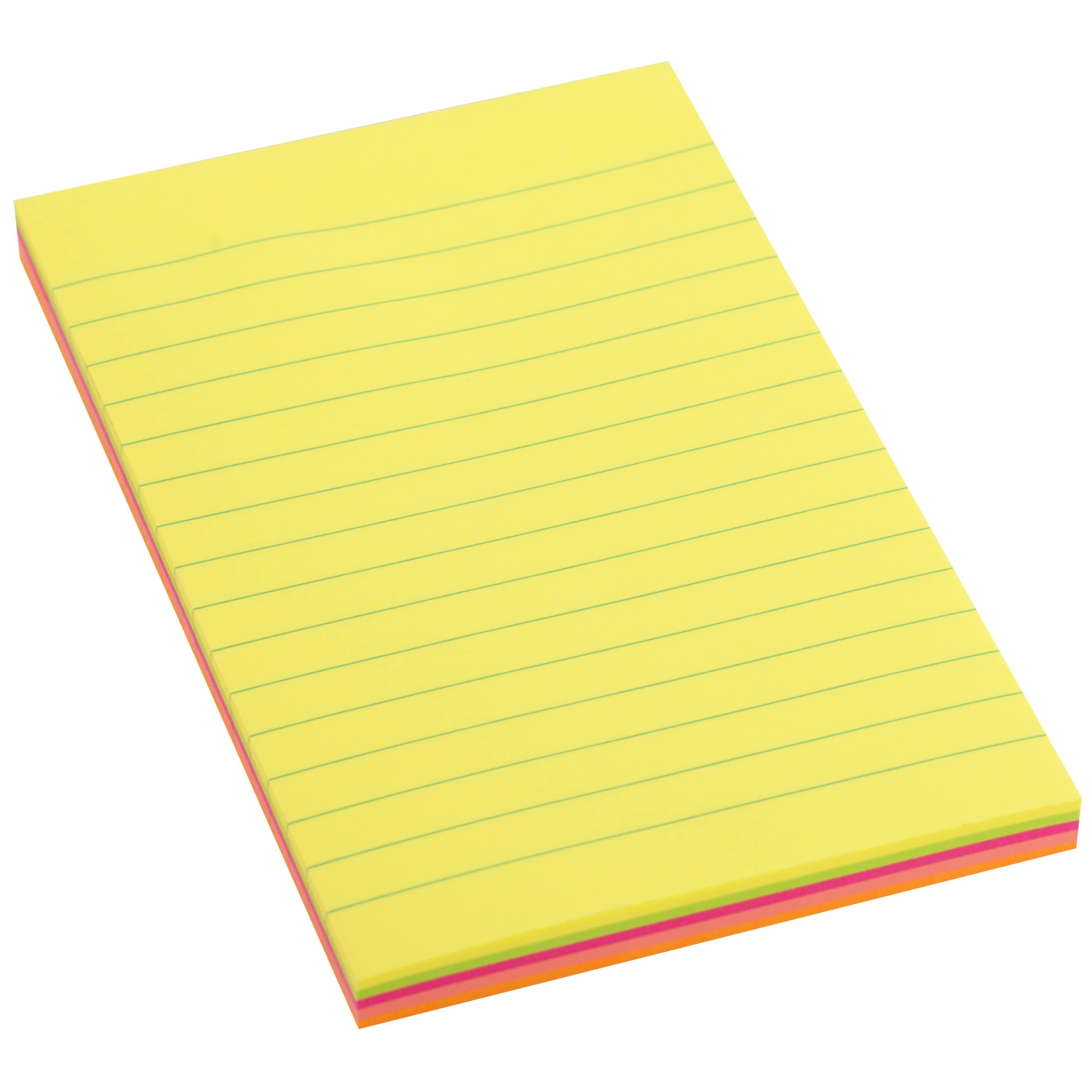 D.RECT 110520 Sticky Notes 98 x 150 mm 100 Sheets Neon Lined