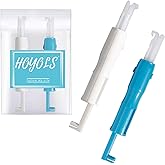 HOYOLS 2pcs Machine Needle Inserter & Threader, Sewing Machine Automatic for Household Threading Craft Tool (Blue & White)