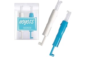 HOYOLS 2pcs Machine Needle Inserter & Threader, Sewing Machine Automatic for Household Threading Craft Tool (Blue & White)