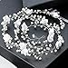 Venusvi Wedding Hair Vine Long Shiny Headpiece for Bridal Crystal and Flower Hair Accessories for Brides