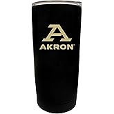 R and R Imports The University of Akron Black Insulated Stainless Steel Tumbler Glossy brushed finish Officially Licensed Collegiate Product