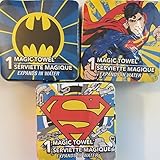 Magic Towel Set of 3 Superman Batman Varies in Design 100% Cotton