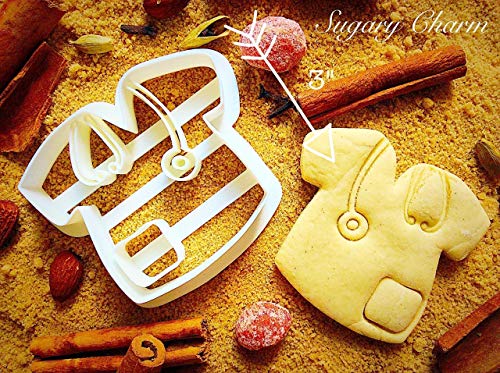 Doctor Scrub Top & Stethoscope Cookie Cutter - Nurse Uniform Cutter for Cookies Baker - Hospital 3d Shaped Biscuit Molding for Doctors - Minnie Dough Imprint for Kids - Funny Shapes by Sugary Charm