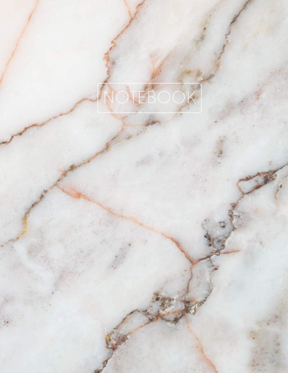 Notebook: Wide Ruled Lined Notebook Journal - Soft Pink and White Marble - 120 Pages - Large (8.5x11 inches) A4 Size - Journal, Notebook, Diary, Composition Book