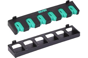 KULPORT Fishing Rod Rack Holders Wall-Mounted Fishing Pole Holder & Rack, Fishing Pole Holders for Garage & Boat 6-Rod Storage Racks(Vertical Green, 1 Pair)