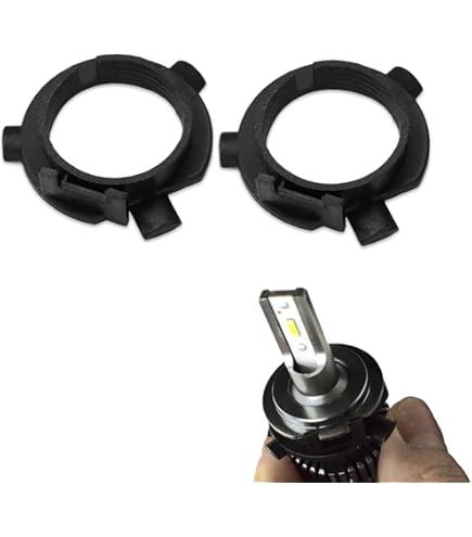 PACLVIO Lot de 2 adaptateurs d'ampoule de phare LED H7 pour voiture