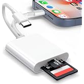 SD Card Reader for iPhone,Dual Port SD Card Reader USB C &amp; L | micro sd card reader,Digital Camera to iPhone Compatible Memory Card Reader Supports SD,SDHC,SDXC,Micro SD/SDHC/SDXC Cards