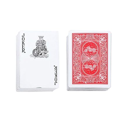 Crazy-Store Original Bicycle Poker Regular Playing Cards Rider Back Magic Props (Red)