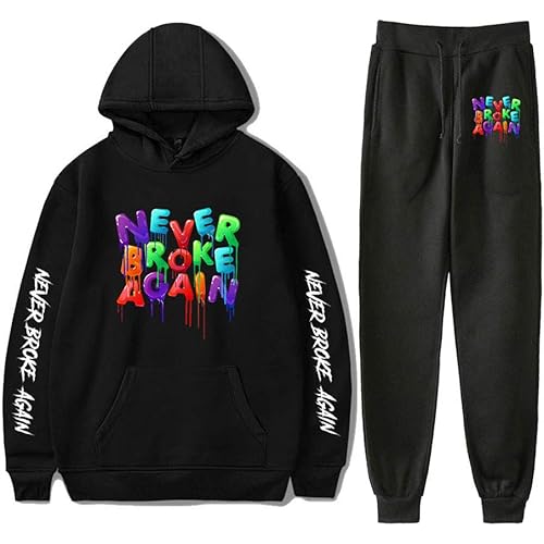 Fashion Hoodie And Beamed Sweatpants Suit Hooded Sweatshirts For Unisex