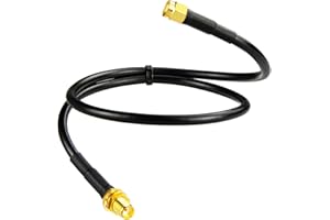 BOOBRIE SMA Upgraded Antenna Cable LMR200 Equivalent SMA Male to SMA Female Coaxial Cable 1M Extension Jumper Cable Low Loss 