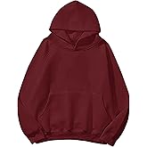 HOCANDY Womens Oversized Hoodies Sweatshirt Basic Solid Long Raglan Sleeves Loose Fleece Hooded Pullover With Kangaroo Pocket