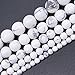 JARTC AAAA Natural Stone Beads White Howlite Turquoise Round Loose Beads For Jewelry Making 15