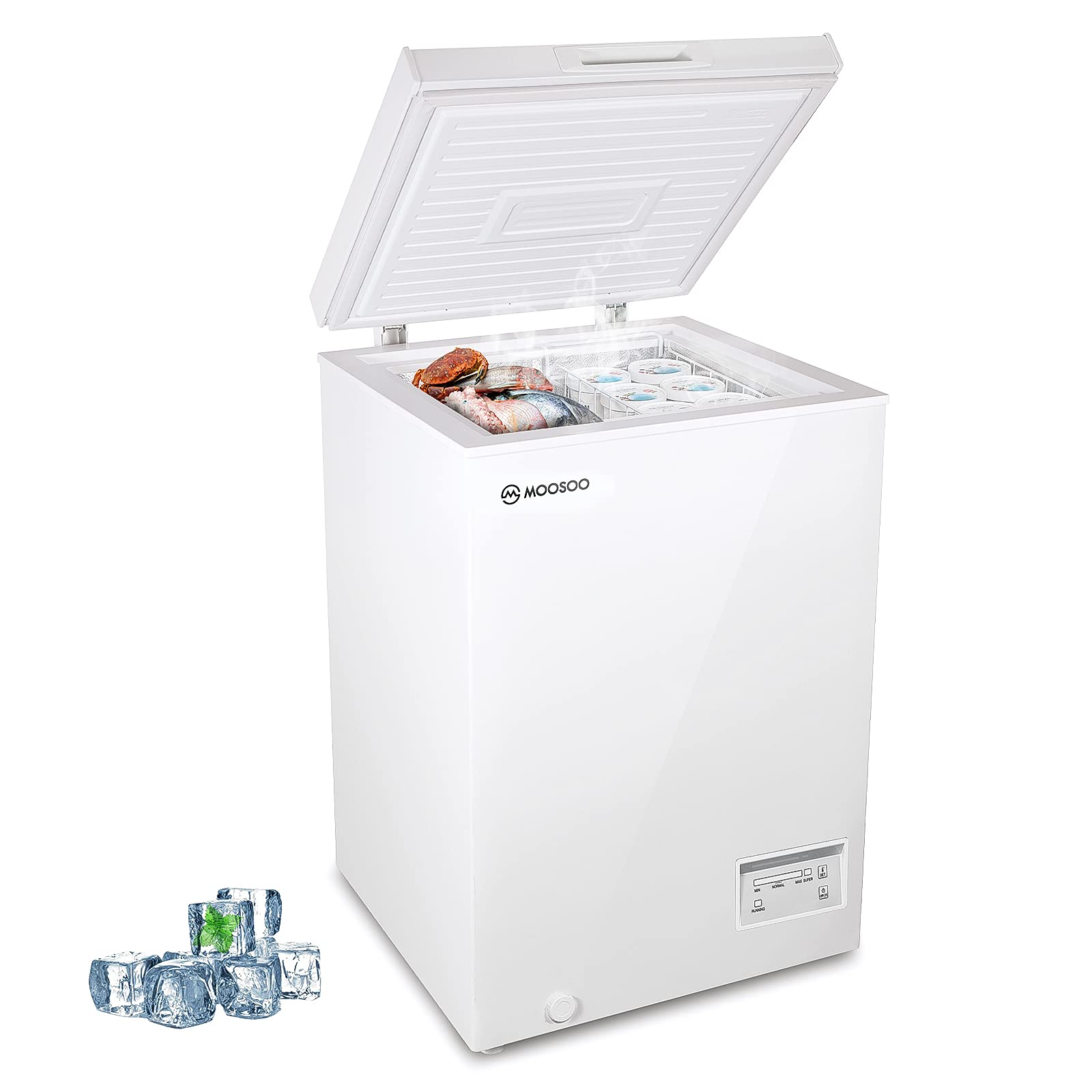 MOOSOO 3 5 Cu Ft Chest Freezer Adjustable Themostat Low Noise Energy | amzdealz