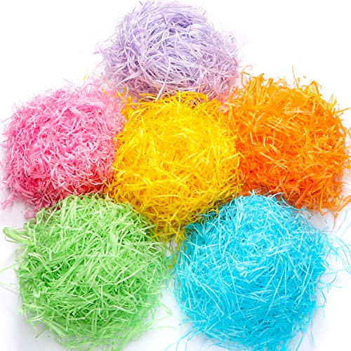 12 Pack Easter Eggs Baskets for Kids,9.4"Plastic Bucket filled with Grass Easter Theme Party Favors - Thumbnail 2