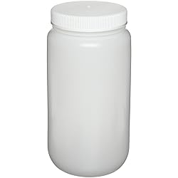 Nalgene 2120-0005 Wide-Mouth Bottle, HDPE, Large, 2L